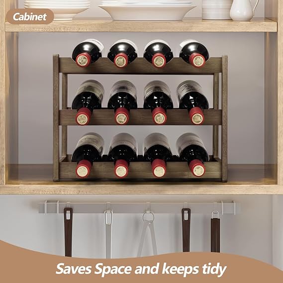 Bamboo Wine Rack, Sturdy and Durable Wine Storage