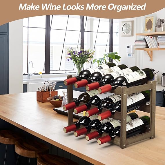 Bamboo Wine Rack, Sturdy and Durable Wine Storage