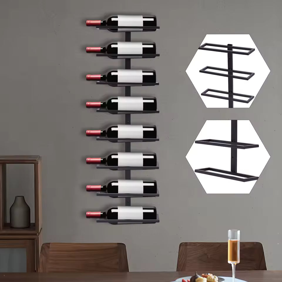 Makha 8 Bottle Wrought Iron Wine Rack