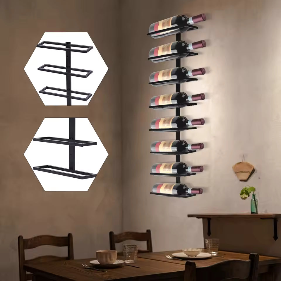Makha 8 Bottle Wrought Iron Wine Rack