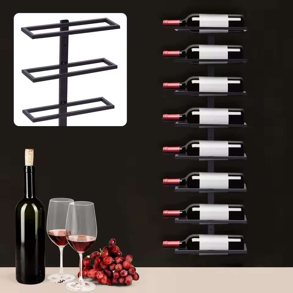Makha 8 Bottle Wrought Iron Wine Rack