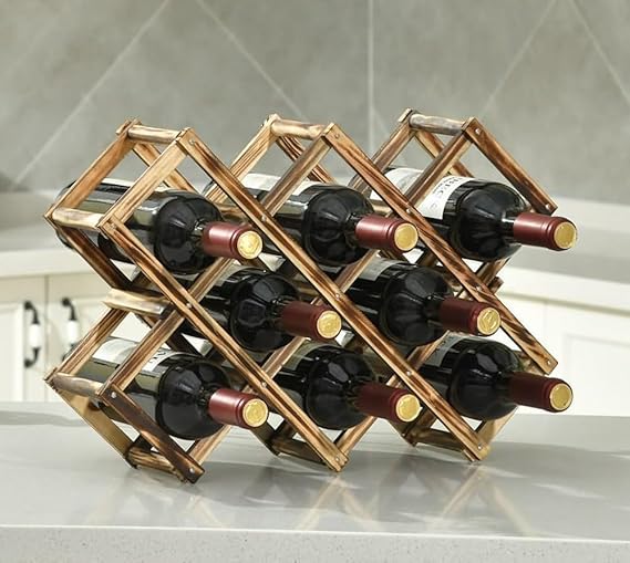 Freestanding Stackable Wine Rack Organizer for Countertop