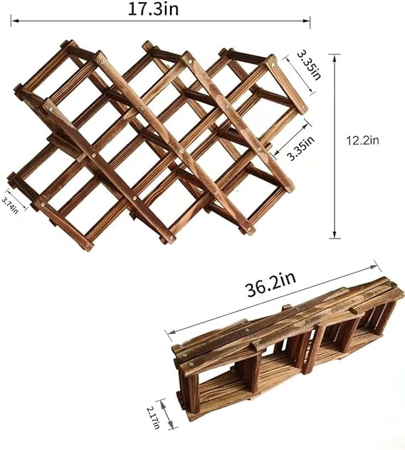 Freestanding Stackable Wine Rack Organizer for Countertop