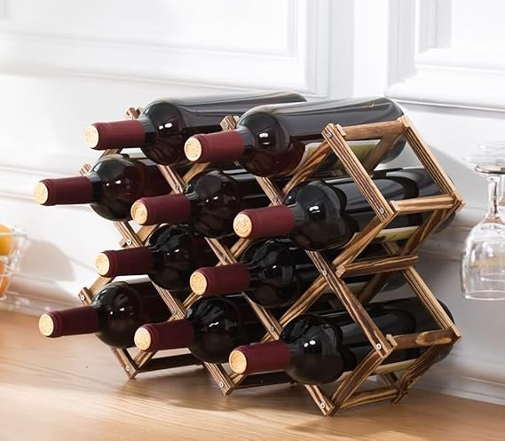 Freestanding Stackable Wine Rack Organizer for Countertop