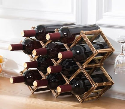 Freestanding Stackable Wine Rack Organizer for Countertop