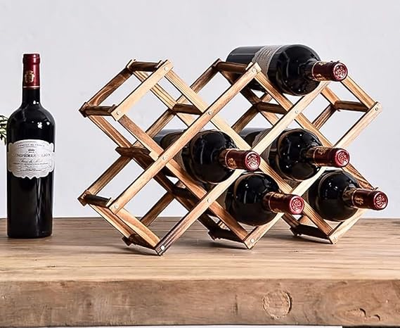 Freestanding Stackable Wine Rack Organizer for Countertop