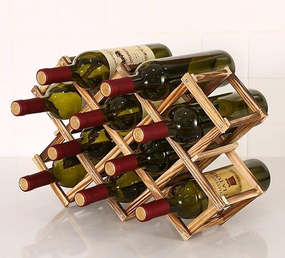 Freestanding Stackable Wine Rack Organizer for Countertop